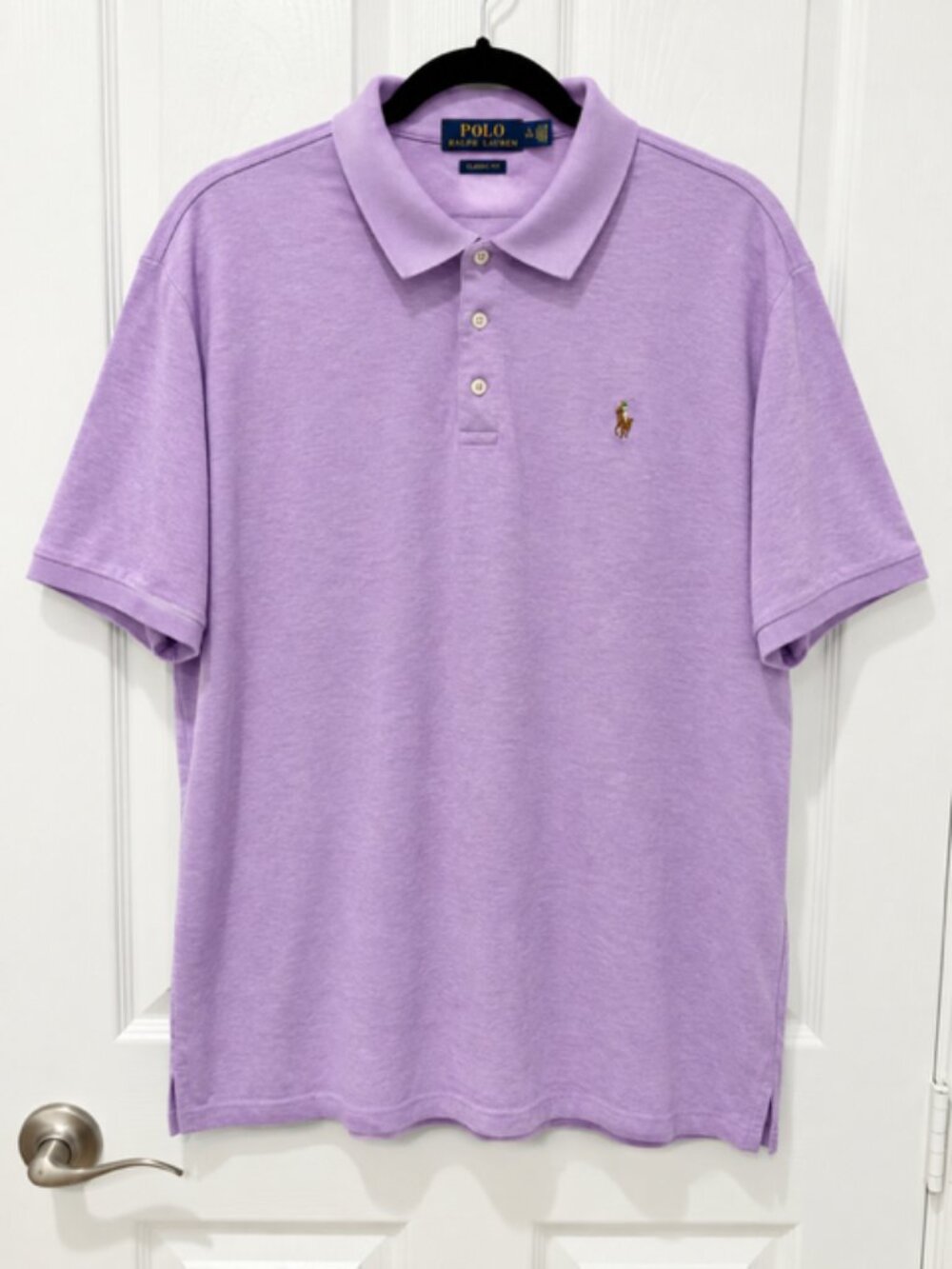 Polo Ralph Lauren XXL Purple Classic Fit Polo Shirt Preppy Coastal